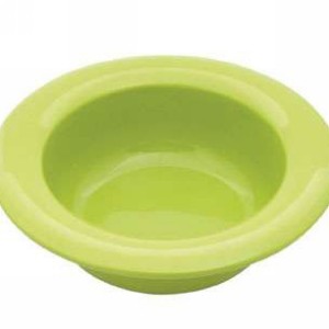 Wide Rim Bowl - White Green or Yellow 