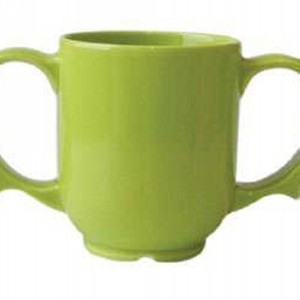 Two Handled Mug - Green Yellow or White