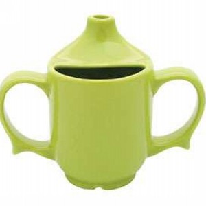 Two Handled Feeder Cup - Green Yellow or White